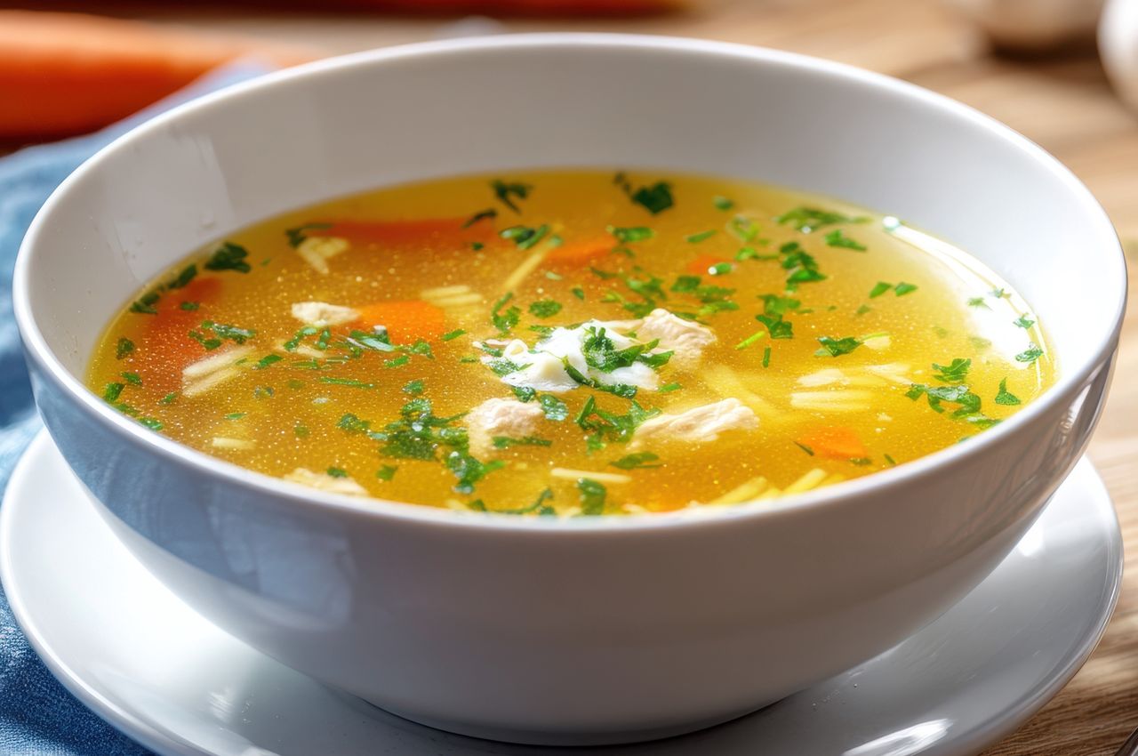 Nie rób tak przy gotowaniu rosołu. Wyjdzie mętny i straci kolor