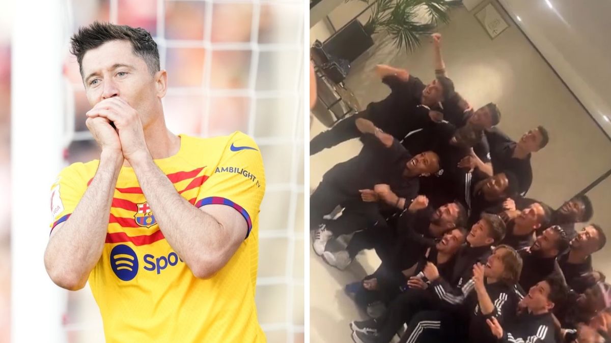 Getty Images / Jose Breton/Pics Action/NurPhoto/X / Na zdjęciu: Robert Lewandowski i piłkarze Realu Madryt