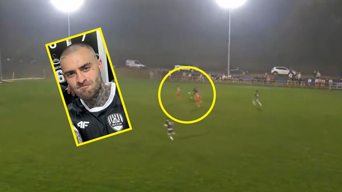 Twitter / x.com/k_stanowski / Na zdjęciu: gol Quebonafide dla Mazura Radzymin