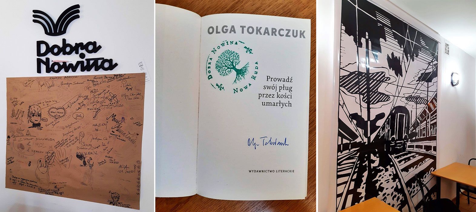 Goście kawiarni chętnie się wpisują na zmienianym cyklicznie arkuszu papieru