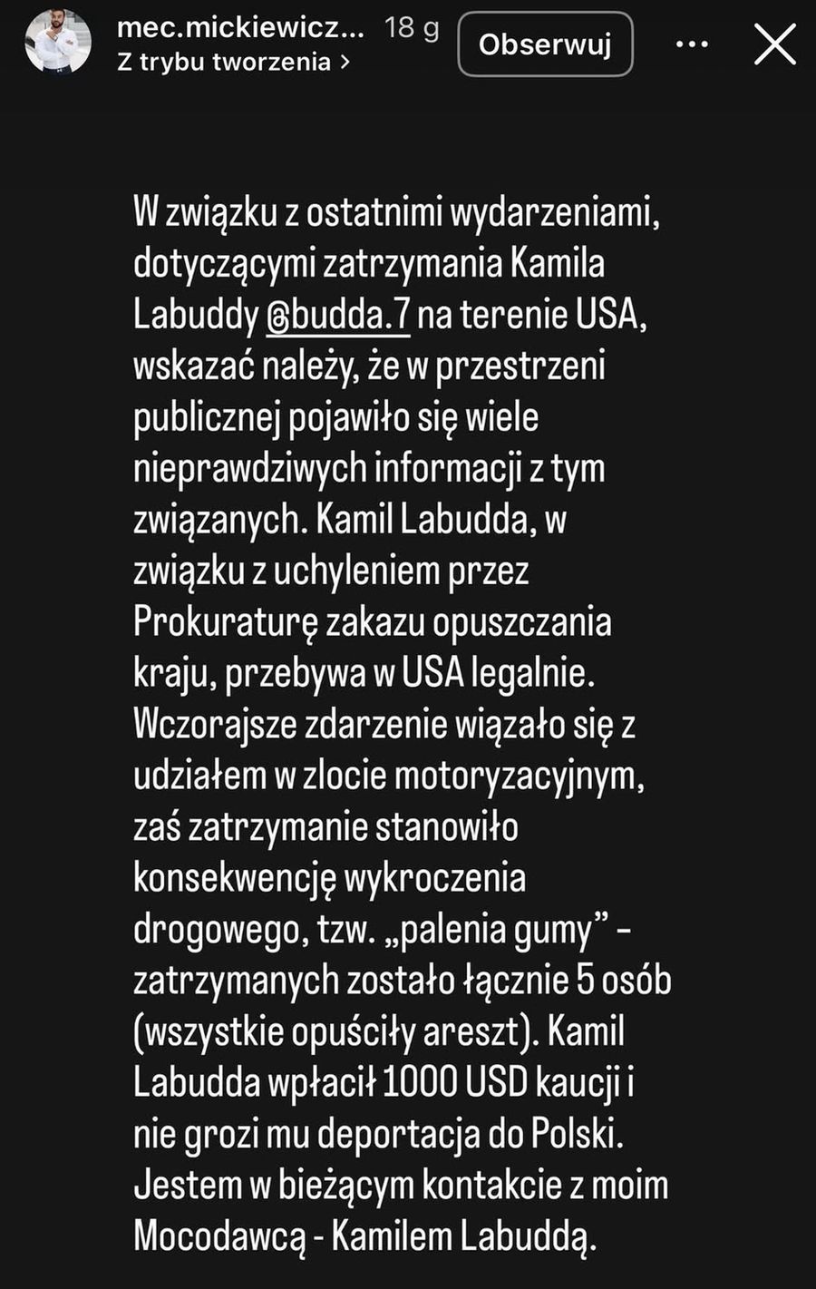 Dr Mateusz Mickiewicz o sprawie Buddy