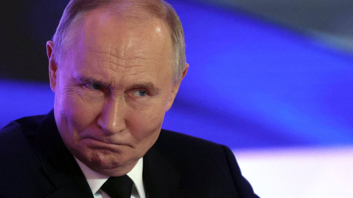 MOSCOW, RUSSIA - OCTOBER 29: (RUSSIA OUT) Russian President Vladimir Putin reacts during the 13th Congress of the Federation of Independent Trade Unions of Russia, October 29, 2024, in Moscow, Russia. Putin visited a congress of national trade unions. (Photo by Contributor/Getty Images)