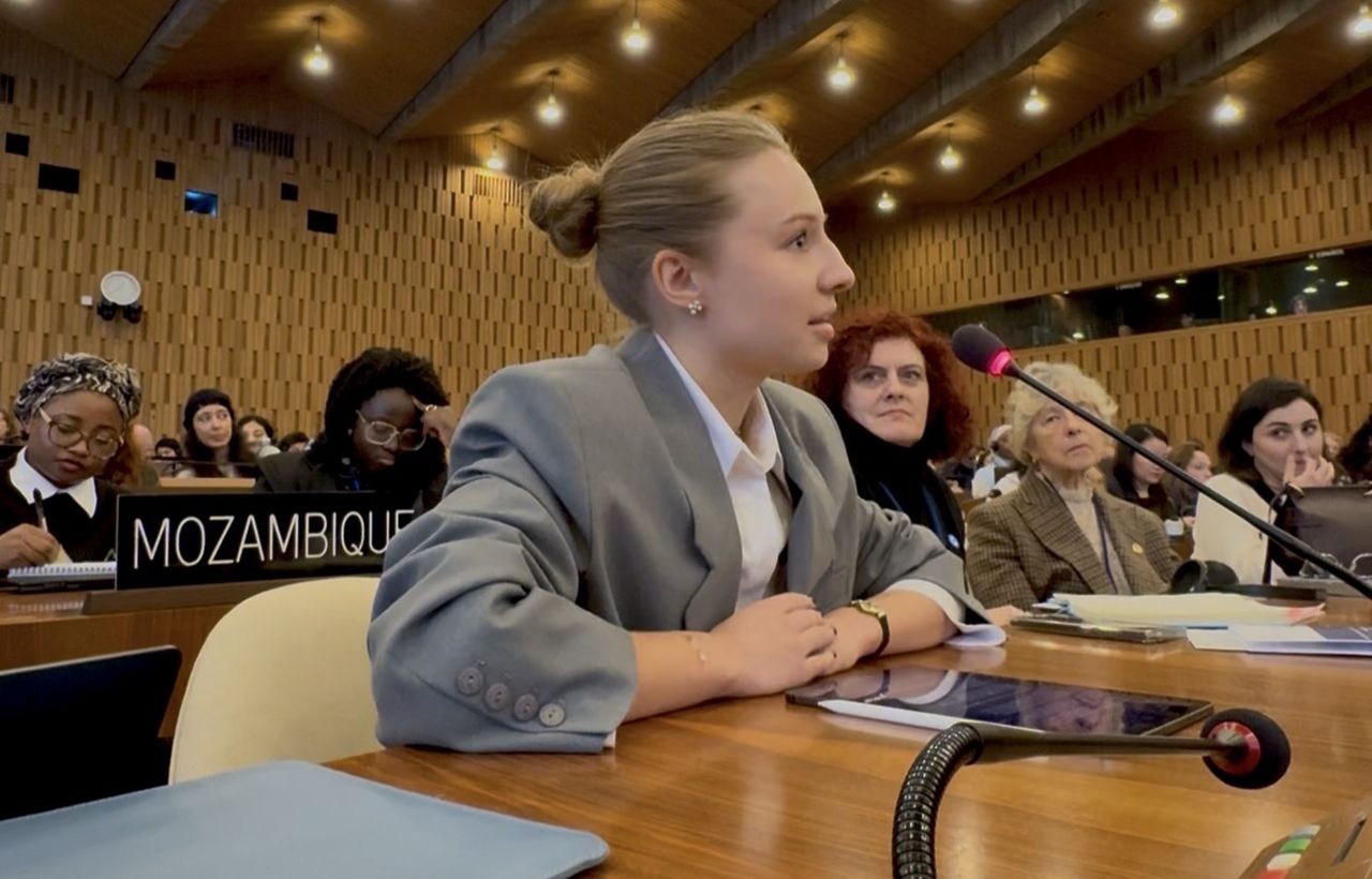 Zofia Kierner w siedzibie UNESCO