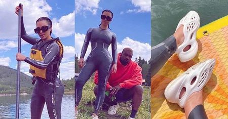Markotna Kim Kardashian próbuje uciszyć plotki o ROZWODZIE urlopem z Kanye i kosmicznymi butami (ZDJĘCIA)