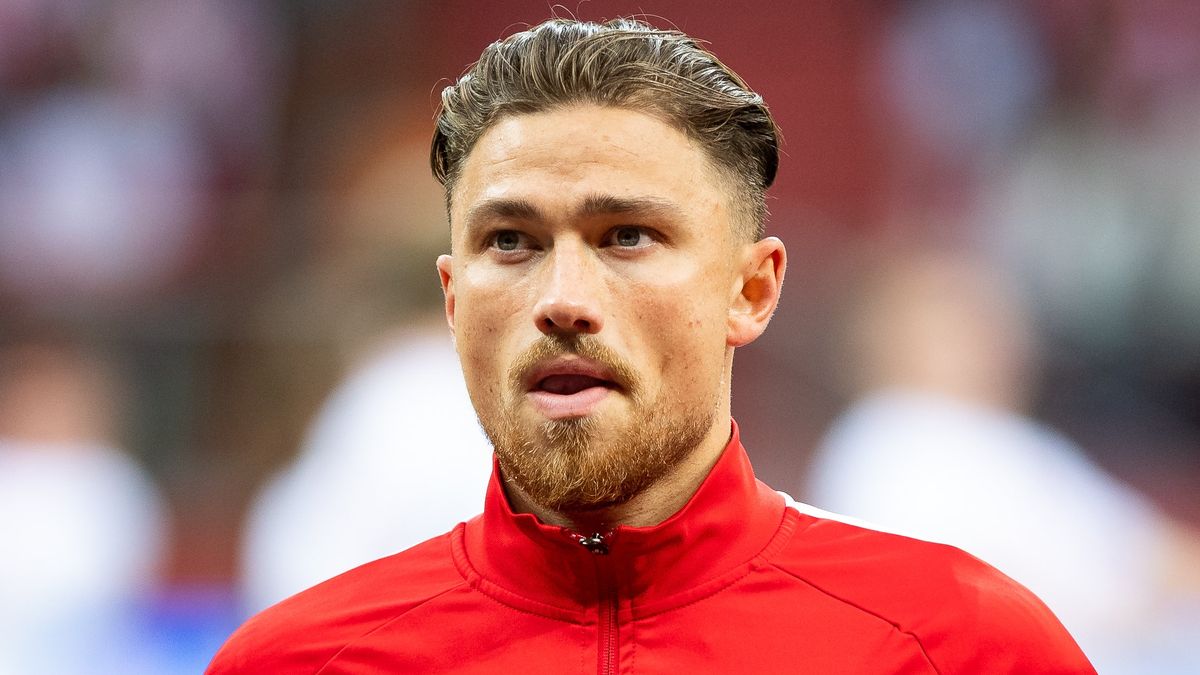 WARSAW, POLAND - JUNE 14: Matty Cash of Poland looks on prior to the UEFA Nations League League A Group 4 match between Poland and Belgium at PGE Narodowy on June 14, 2022 in Warsaw, Poland. (Photo by Mateusz Slodkowski/DeFodi Images via Getty Images)