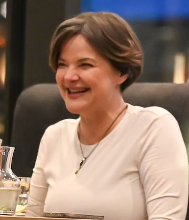 Monika Richardson w restauracji w Warszawie