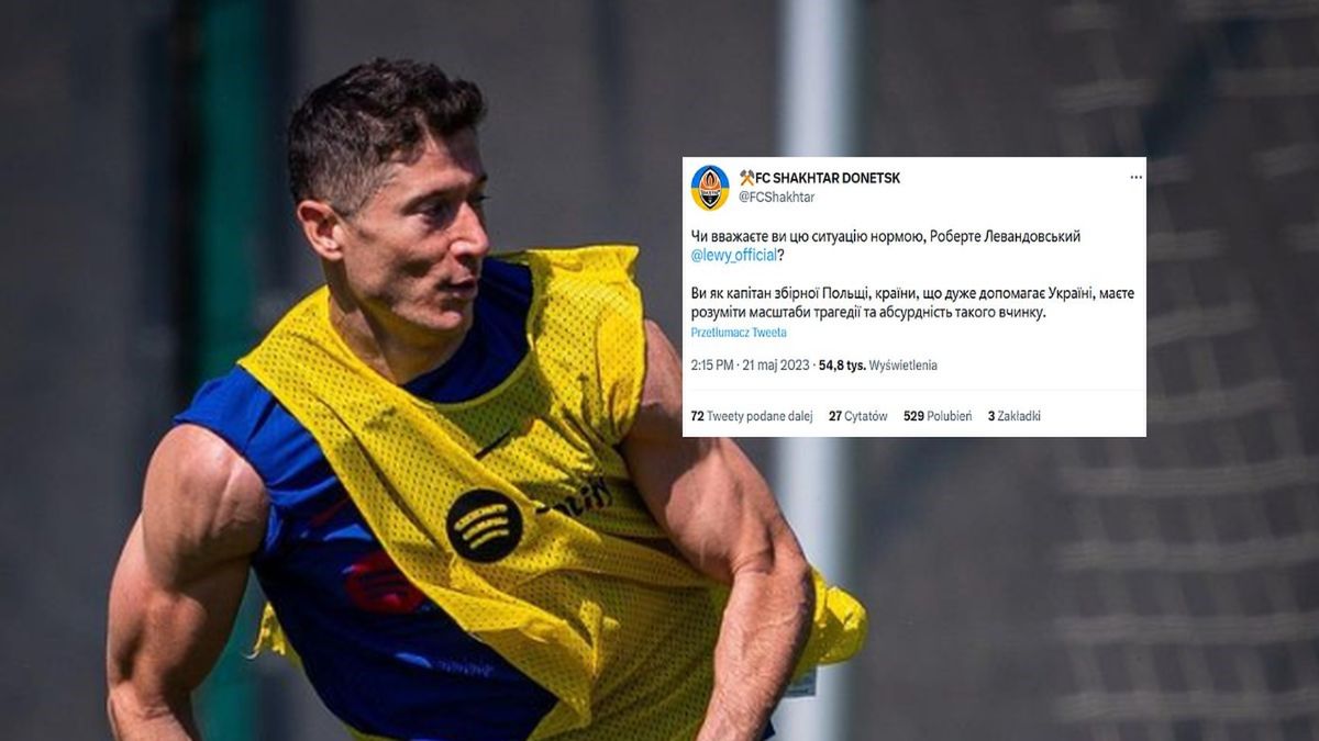 Robert Lewandowski/ tweet Szachtara Donieck