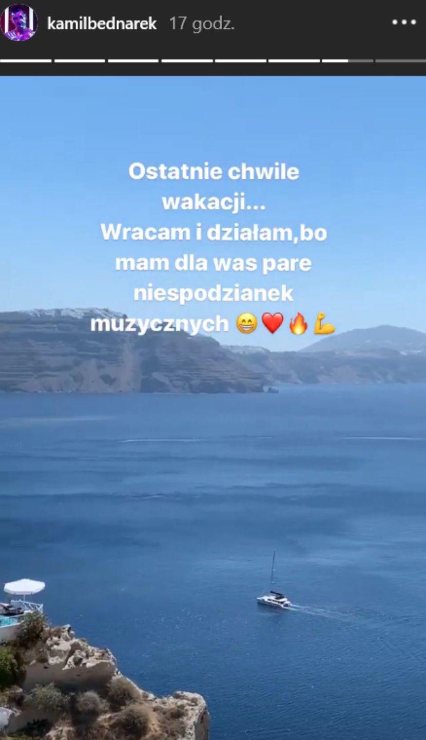Kamil Bednarek na wakacjach z ukochaną