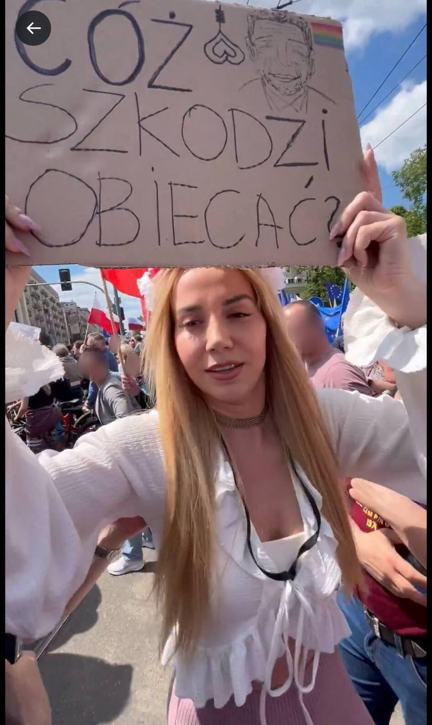 Marianna Schreiber pojawiła się na Wielkim Marszu Patriotów