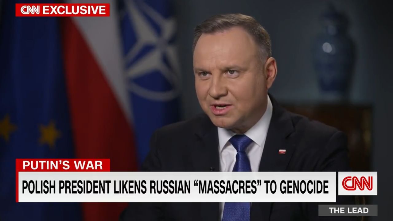 Prezydent Andrzej Duda podczas wywiadu dla CNN