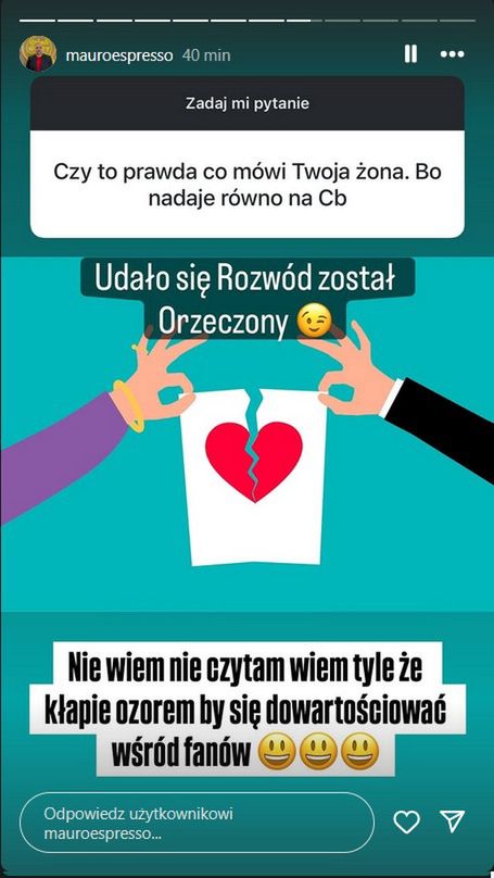 Piotr ze "Ślubu" skomentował rozwód z Agatą