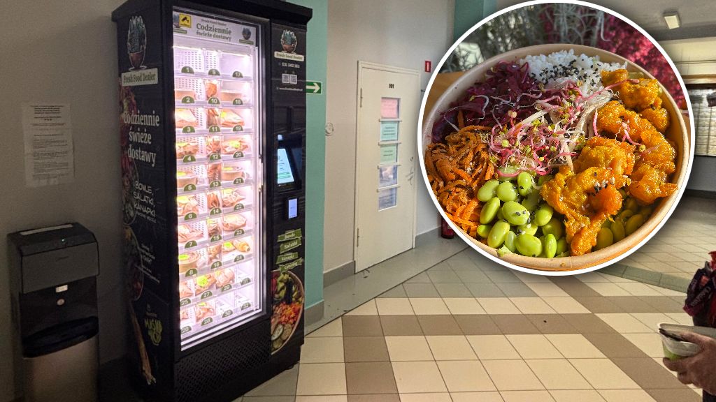 Maszyna vendingowa ze zdrowymi posiłkami