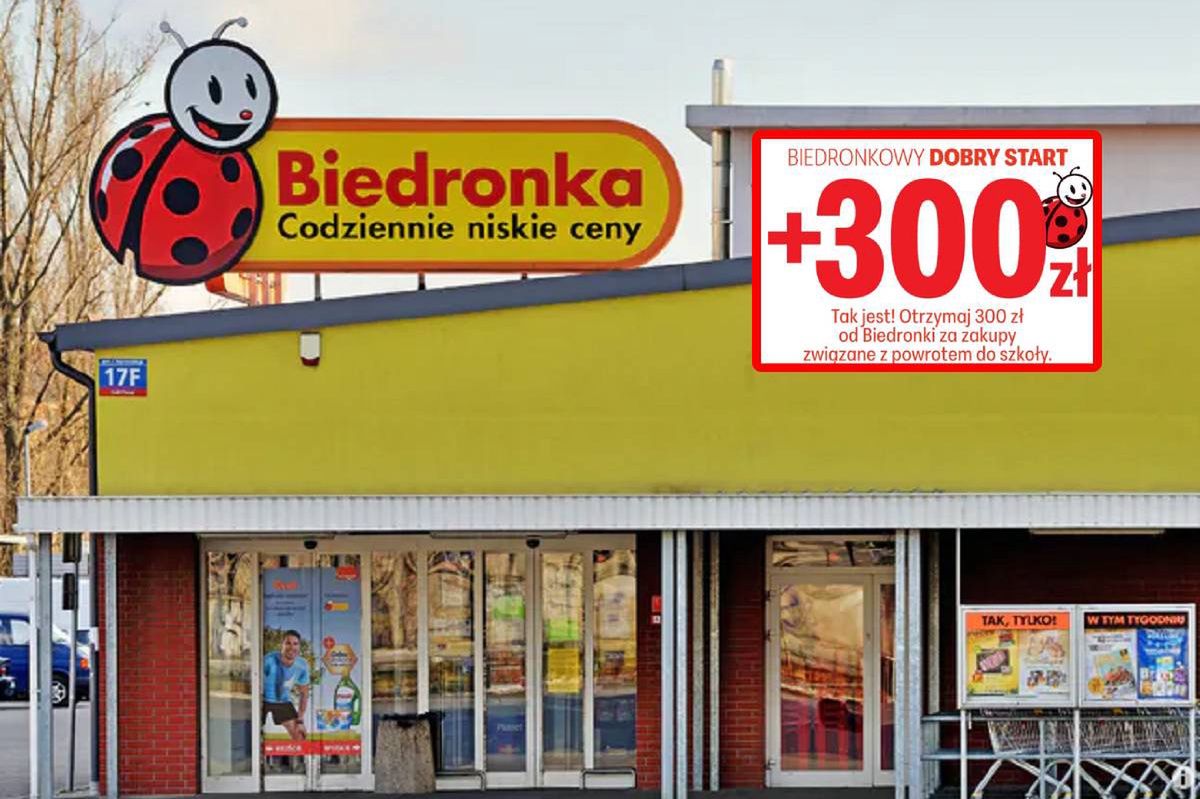 Wyprawka do szkoły w Biedronce. "+300zł"