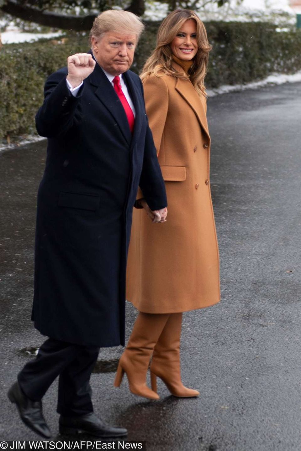 Melania Trump w miodowej stylizacji