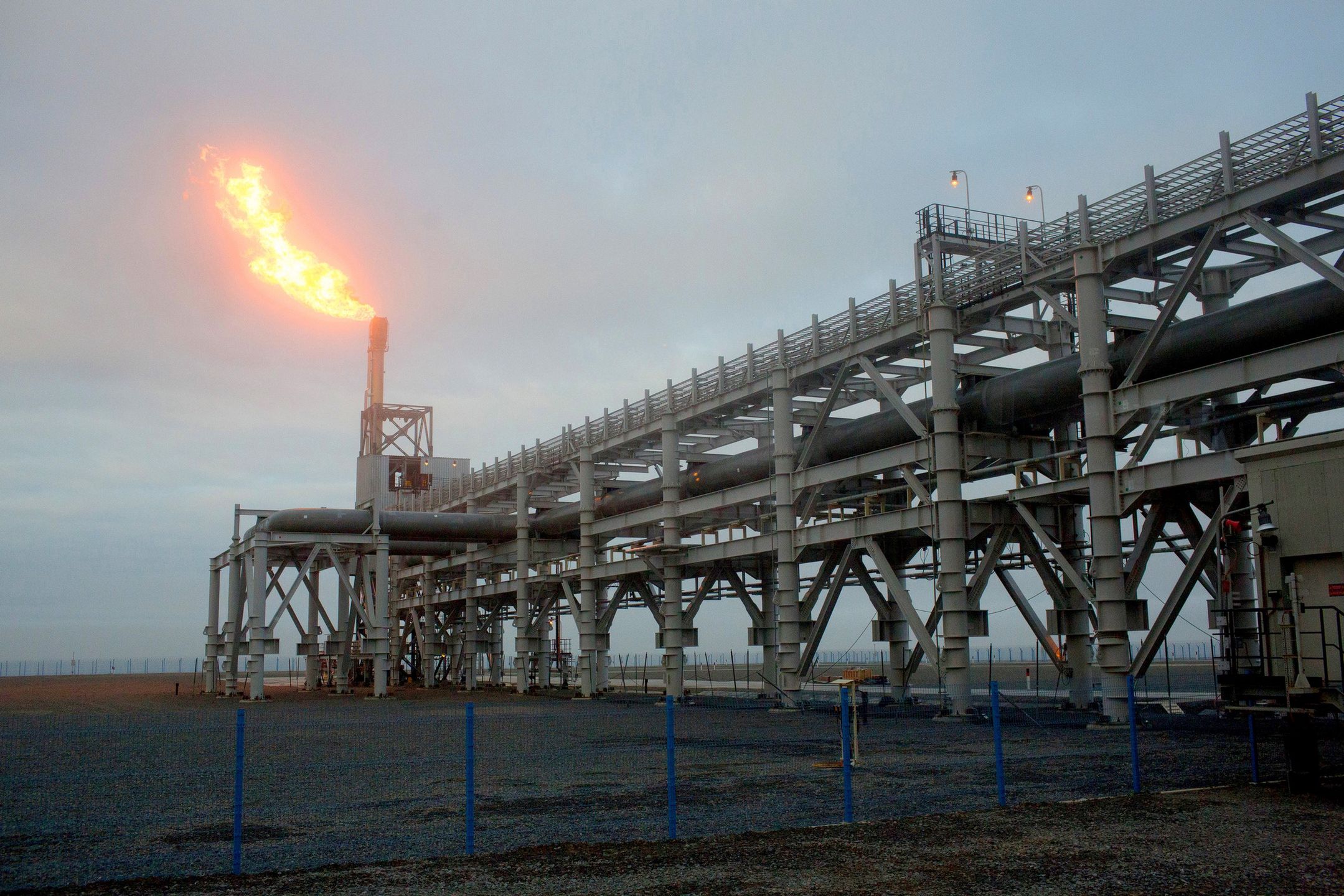 Gazoport Sabetta na półwyspie Jamalskim, skąd Shell odebrał ładunek gazu