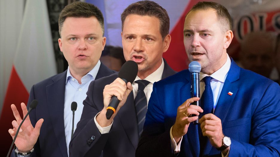 Szymon Hołownia, Rafał Trzaskowski, Karol Nawrocki 