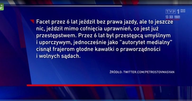 Piotr Kraśko bohaterem głównego wydania "Wiadomości"