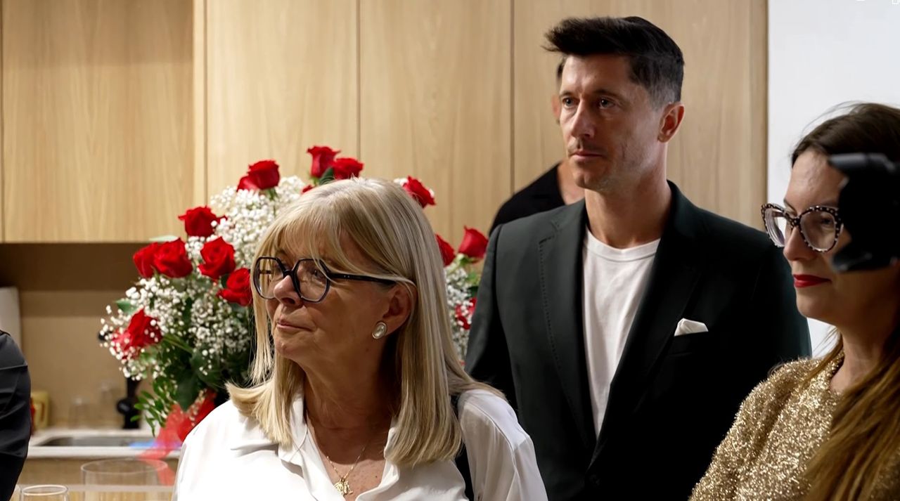 Maria Stachurska (matka Anny) i Robert Lewandowski