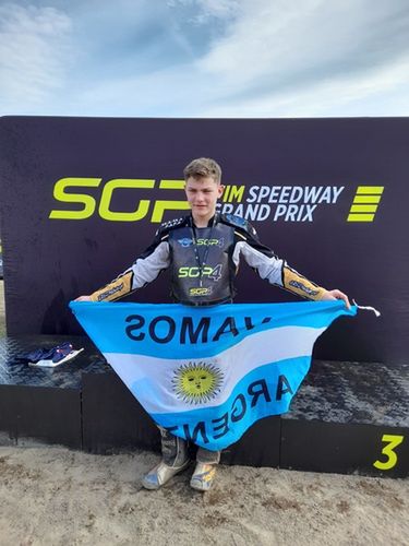 Agustin Kreder podczas zawodów SGP4 (fot. archiwum zawodnika)