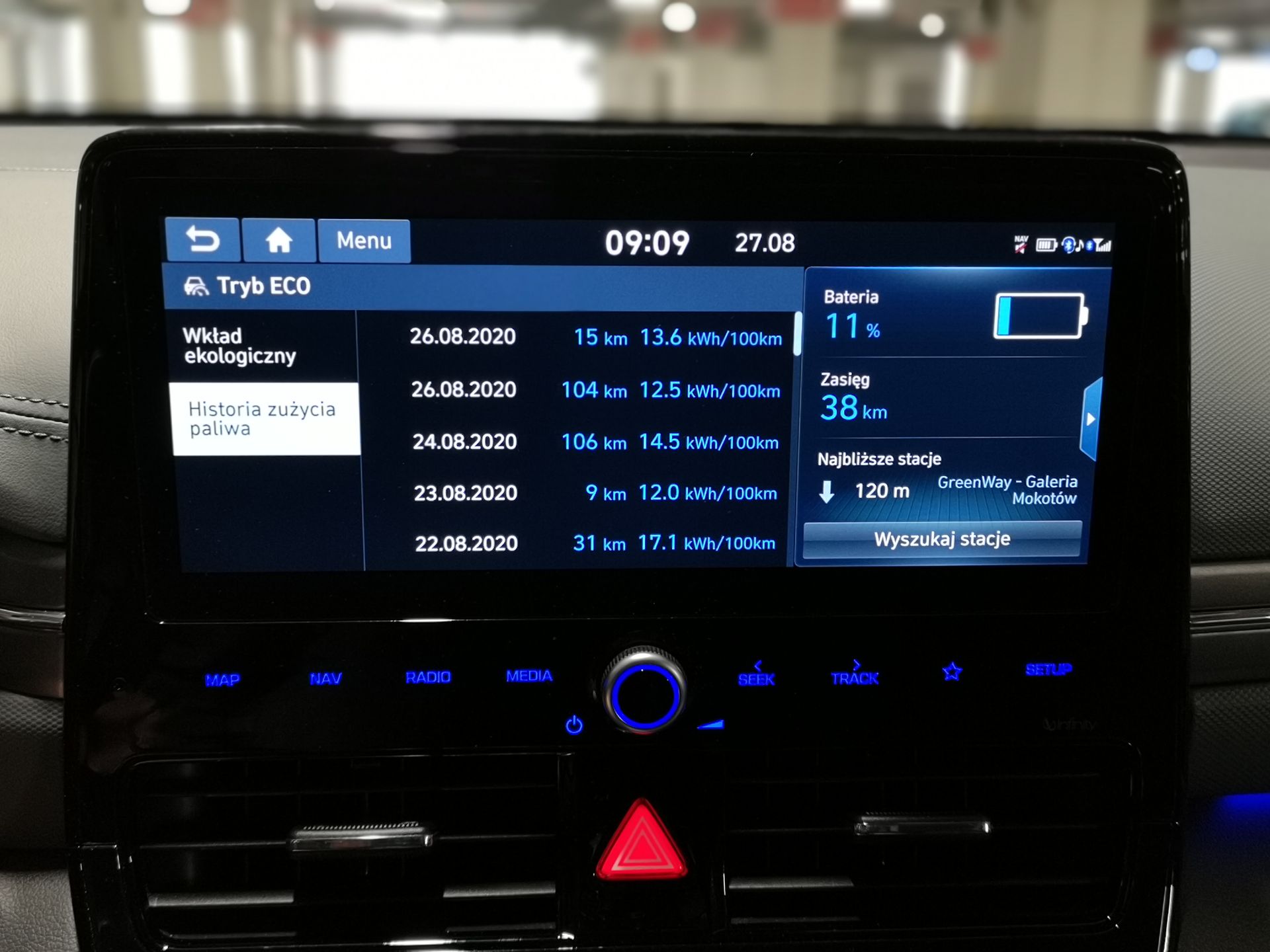 Hyundai Ioniq Electric: System zarządzania energią i audio Infinity 10