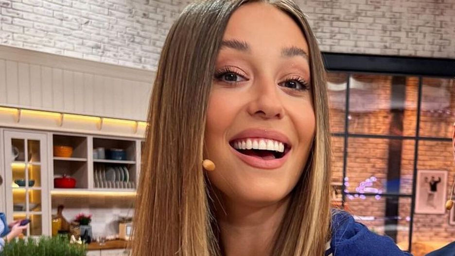 Izabella Krzan na planie programu "Pytanie na śniadanie"