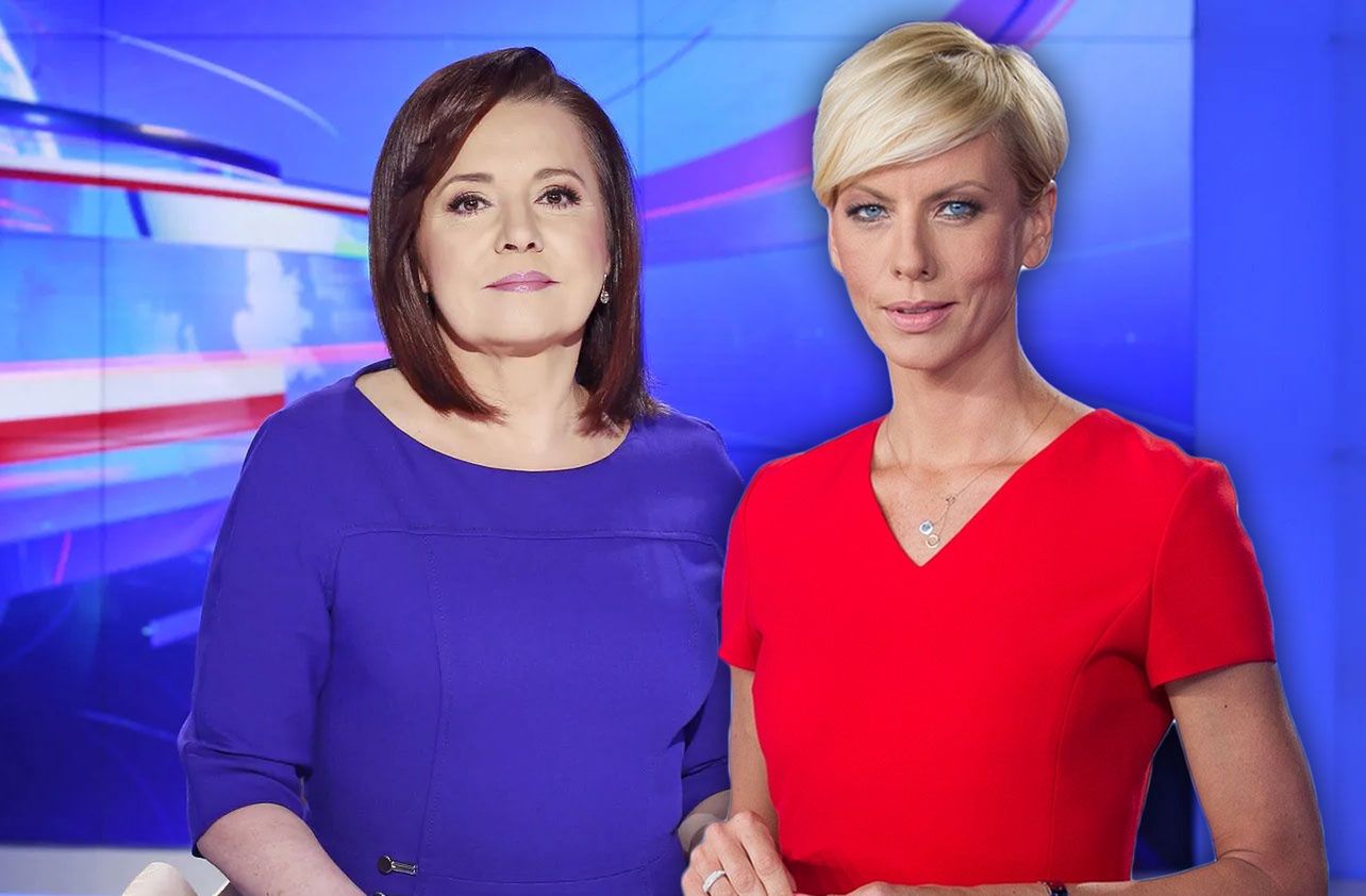 Anita Werner z TVN24 oraz Danuta Holecka z "Wiadomości" TVP