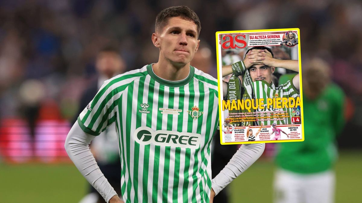 Getty Images / Jonathan Moscrop / Na zdjęciu: Sergi Altimira z Realu Betis i okładka "AS"
