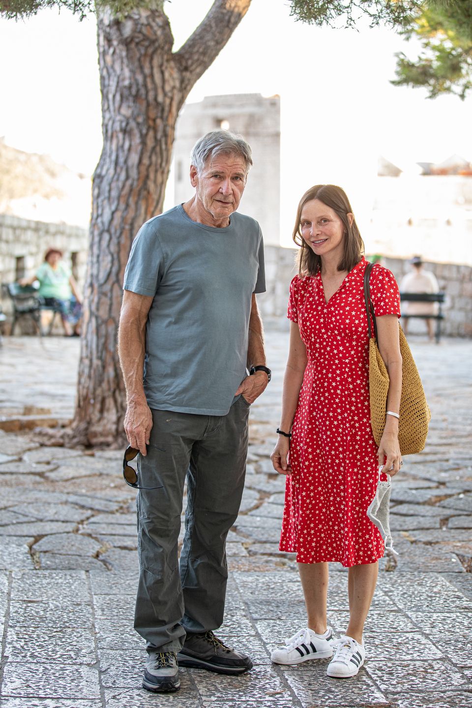 Calista Flockhart i Harrison Ford podczas wakacji w Dubrowniku w 2021 roku