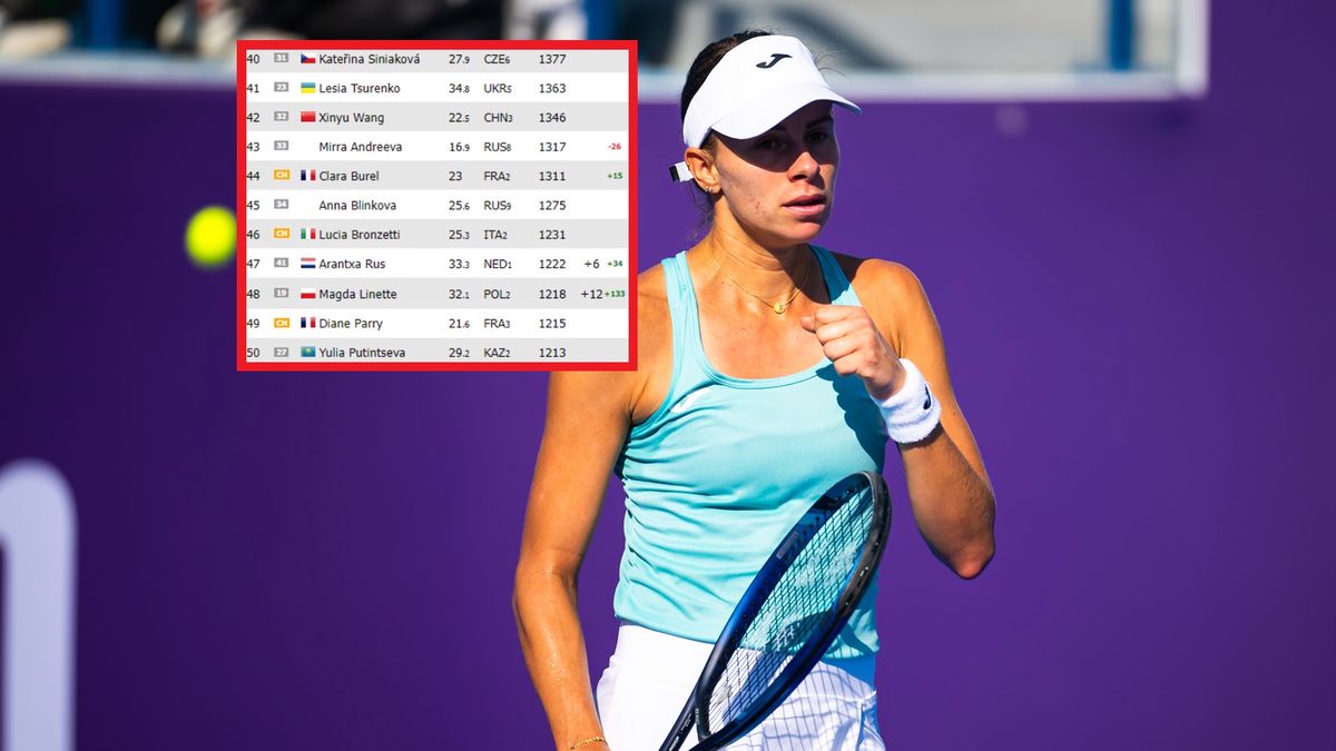 Zdjęcie okładkowe artykułu: Getty Images / Robert Prange / Na zdjęciu: Magda Linette, w ramce ranking WTA 'na żywo'