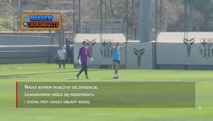 #dziejesiewsporcie: Lewandowski i Szczęsny zaskoczeni. Zabawna sytuacja na treningu