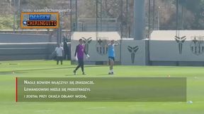 #dziejesiewsporcie: Lewandowski i Szczęsny zaskoczeni. Zabawna sytuacja na treningu