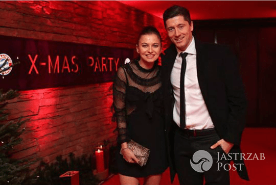Anna Lewandowska i Robert Lewandowski - świąteczna impreza Bayernu Monachium
