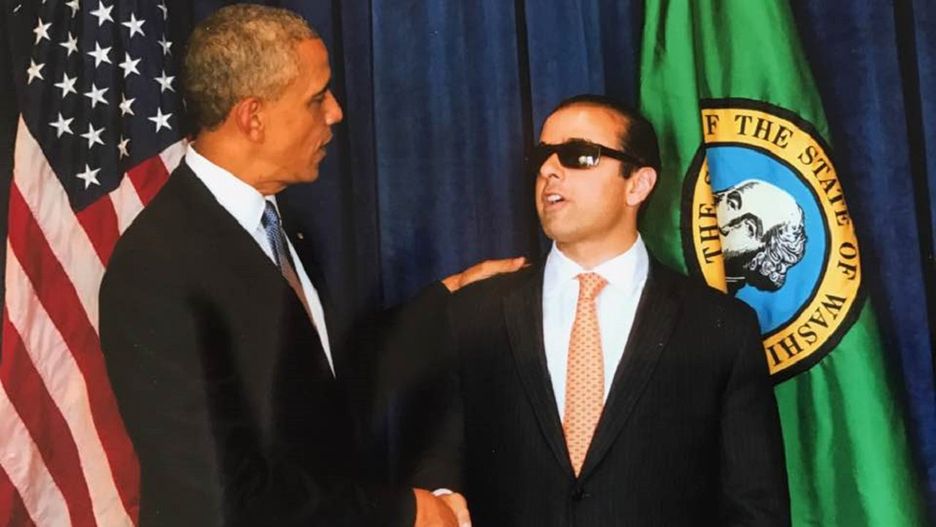 Barack Obama i Cyrus Habib (2016 r.).