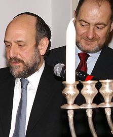 Lech Kaczyński w synagodze