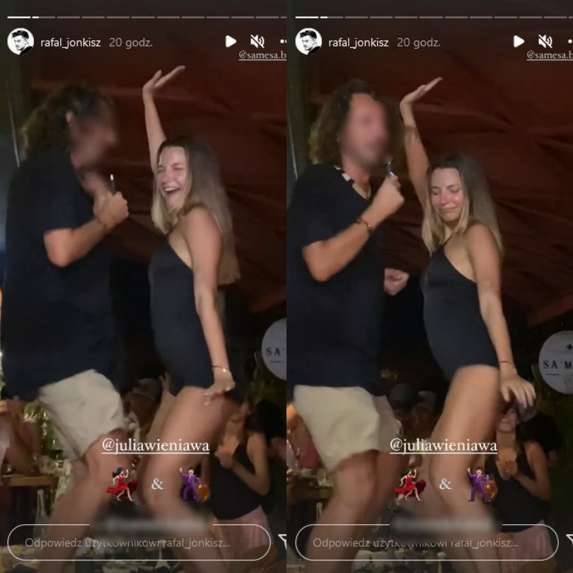 Julia Wieniawa tańczy na stole na Bali