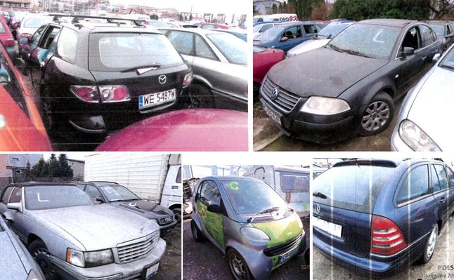 Wystawione na sprzedaż samochody