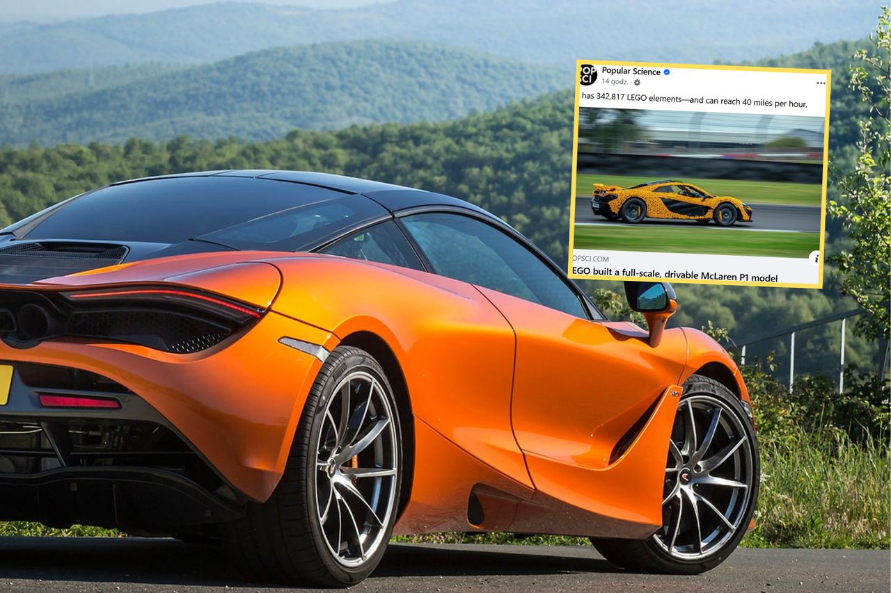 LEGO built a full-scale model of the McLaren P1. The car even completed a lap on the track.