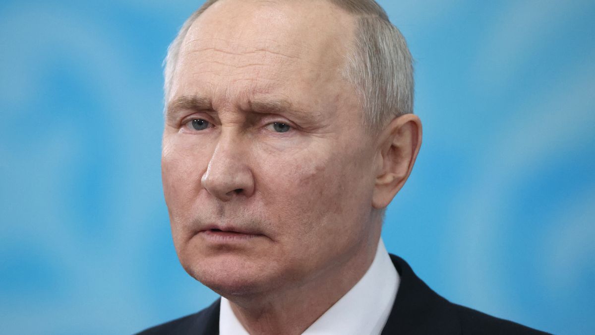 BISHKEK, KYRGYZSTAN - OCTOBER 13 Russian President Vladimir Putin speeches during his press conference at the Commonwealth of Independent States's Head of States Meeting at the Ala-Archa State Residence, October 13,2023, in Bishkek, Kyrgyzstan. Leaders of 8 ex-Soviet states gathered in  Bishkek, formely Pishpek and Frunze, the capital and the largest city of Kyrgyzstan, in Central Asia, for the annual Commonwealth of Indendent States (CIS)'s  Summit. (Photo by Contributor/Getty Images)