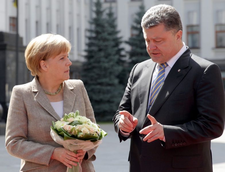 Angela Merkel z Petro Poroszenką