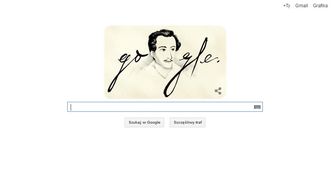 Juliusz Słowacki jako Google Doodle. Urodził się 205 lat temu