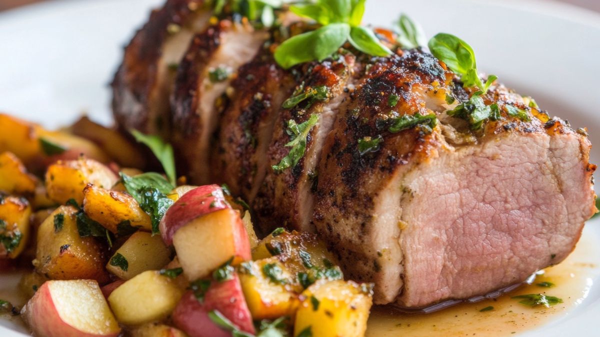 Soczysty schab z sosem na bazie cydru