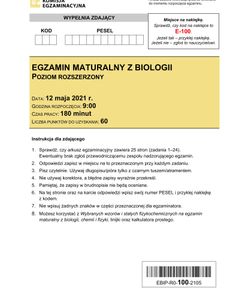 Matura 2021. Biologia. Zobacz arkusze CKE - poziom rozszerzony
