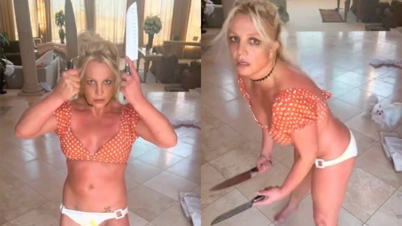 Britney Spears nie przestaje szokować swoich fanów. Na nowym filmiku zaprezentowała układ taneczny w trakcie którego wymachiwała nożami