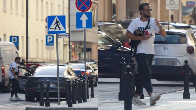 Sebastian Fabijański dwukrotnie parkuje porsche w niedozwolonym miejscu