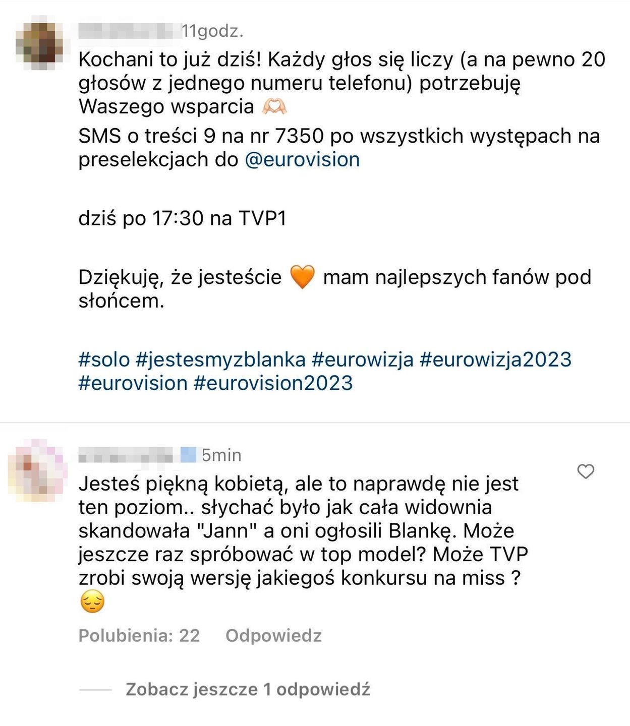 Komentarze Anity Szydłowskiej po wygranej Blanki