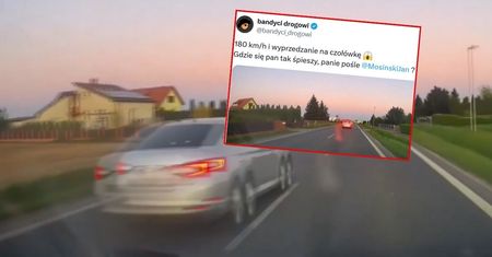 "Nawet 200 kilometrów na godzinę". Nagranie jest na policji, wskazano posła