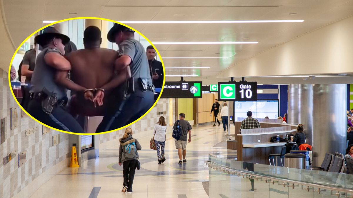 Podróżny gimnastykował się nago na lotnisku w Bostonie