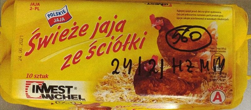 Wycofana partia świeżych jaj ze ściółki