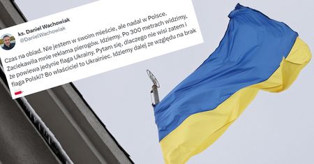 Kuriozalny wpis księdza. W obiedzie przeszkodziła mu flaga Ukrainy