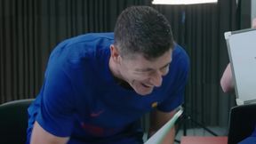 Wideo krąży po sieci. Lewandowski nie mógł wytrzymać ze śmiechu